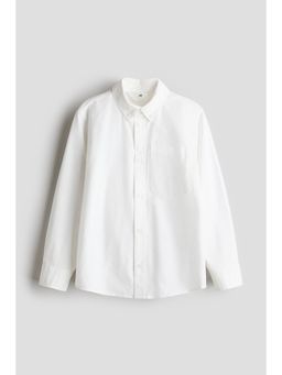 H&M - Boys White Button-Down Cotton Shirt