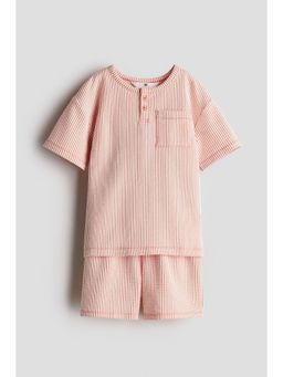 H&M - Boys Orange Henley Top And Shorts