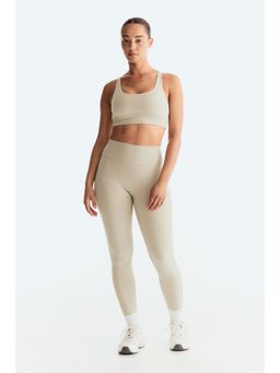 H&M - Women Beige Sports Leggings With Softmove