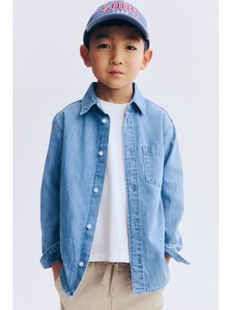 H&M - Boys Blue Cotton Denim Shirt