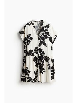 H&M - Women White Crinkled Tunic Dress