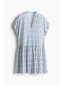 H&M - Women White Crinkled Tunic Dress