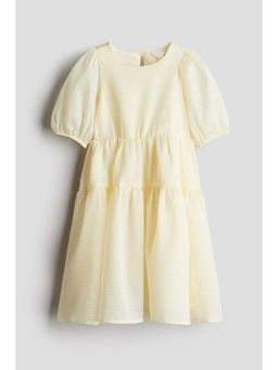 H&M - Girls Yellow Patterned Organza Dress