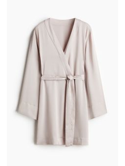 H&M - Women Pink Satin Dressing Gown