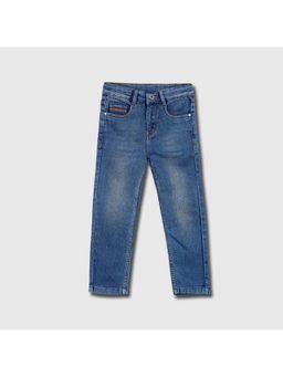 Purple United Kids - Boys Blue Slim Fit Jeans Stretch Denim