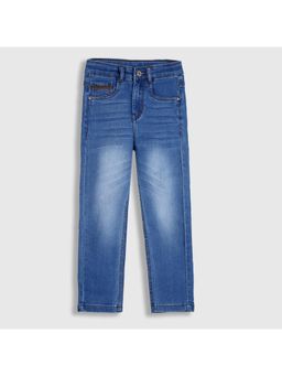 Purple United Kids - Boys Denim Jeans Regular Fit Faded Wash Casual Wear