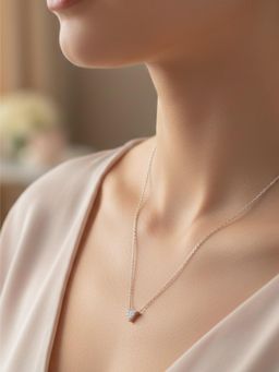 925 SILLER - 925 Pure Silver Stone Necklace
