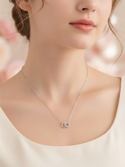 925 SILLER - 925 Pure Silver Elegant Stone Necklace