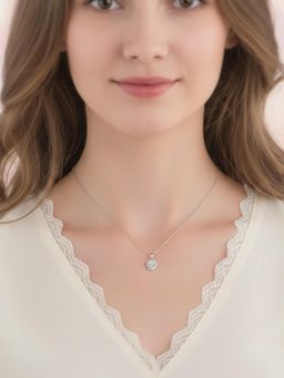 925 SILLER - 925 Pure Silver Heart Design Necklace