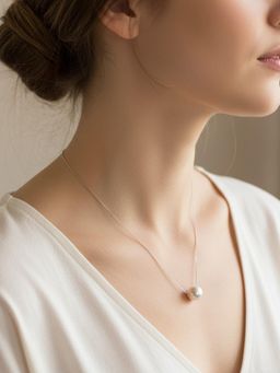 925 SILLER - 925 Pure Silver Pearl Necklace