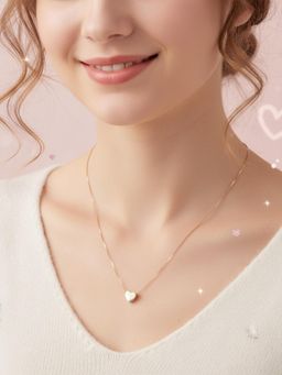 925 SILLER - 925 Pure Silver Heart Design Necklace