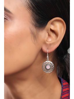 Rangriti - Women Light Pink Brass Drop Earrings