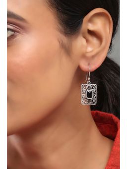 Rangriti - Women Black Brass Drop Earrings