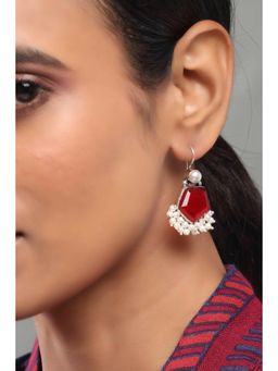 Rangriti - Women Red Brass Drop Earrings