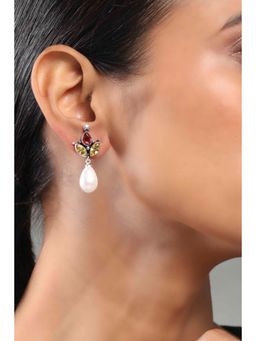 Rangriti - Women Multi-Color Brass Drop Earrings