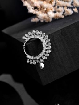 Silvermerc Designs - Silver-Plated Cz Stone Nose Ring