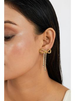 AMOSSH - Panara 18K Gold Plated Stone Studded Drop Earrings