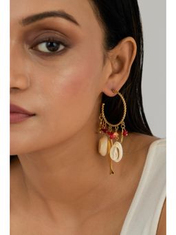 AMOSSH - Sova 18K Gold Plated Multi-Color Drop Earrings