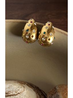 AMOSSH - Yami 18K Gold Plated Multi-Color Stone Drop Earrings