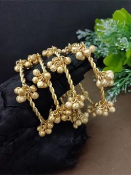 Sanjog - Gold-Plated Ghugaroo Bangles (Pack of 4)