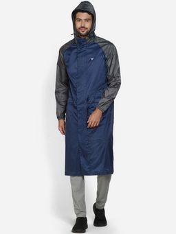 WILDCRAFT - Men Navy Blue Colorblock Rain Jacket