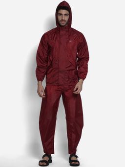 WILDCRAFT - Men Maroon Solid Rain Jacket