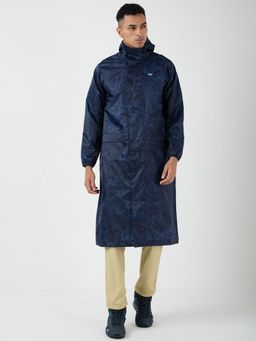 WILDCRAFT - Men Navy Blue Printed Rain Jacket
