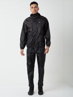 WILDCRAFT - Men Khaki Printed Rain Jacket with Pant (Set of 2)