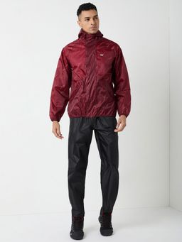 WILDCRAFT - Men Red Solid Rain Jacket with Pant (Set of 2)