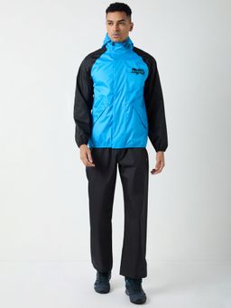 WILDCRAFT - Men Blue Colorblock Rain Jacket with Pant (Set of 2)