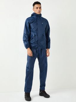 WILDCRAFT - Men Navy Blue Solid Rain Jacket with Pant (Set of 2)