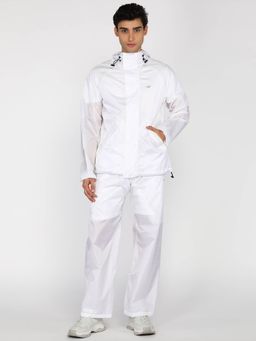 WILDCRAFT - Men White Solid Rain Jacket with Pant (Set of 2)