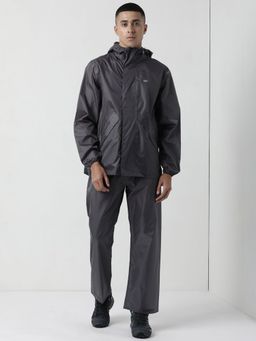 WILDCRAFT - Men Grey Solid Rain Jacket with Pant (Set of 2)