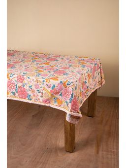 Freedom Tree - Damask Rose Cotton Blush Pink Table Cover