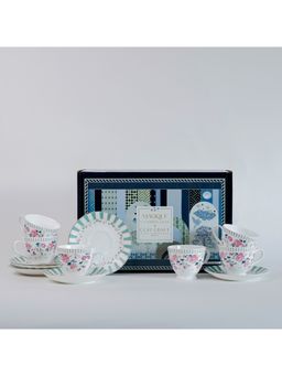 The Wishing Chair - Portrait of A Rose Tea Cups & Saucers (Pack of 6)