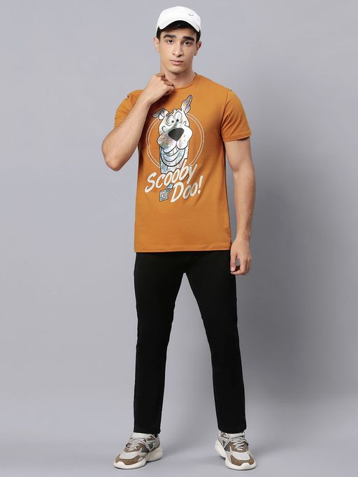 Buy Free Authority Men Scooby Doo Printed Thai Curry T-Shirt Online