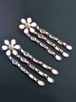 Estele - Gold Plated Mirror Dazzler Earrings for Women