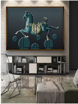 The Art House - Teal-Green Abstract Painting Wall Art