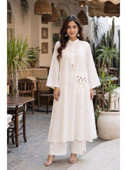 Mulmul - Noorani Embroidered Kurta and Palazzo