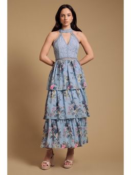 Oasis - Lace Tiered Halter Neck Midi Dress