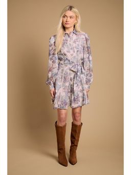 Oasis - Burnout Floral Mini Dress with Belt