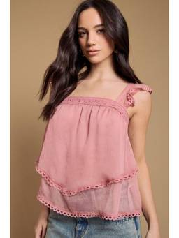 Oasis - Tiered Frill Sleeve Western Cami Top