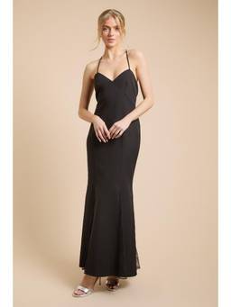 Oasis - Lace Godet Crepe Maxi Dress