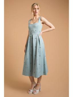 Oasis - Embellished Sweetheart Midi Dress