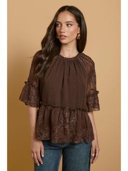 Oasis - Chiffon Peplum Top