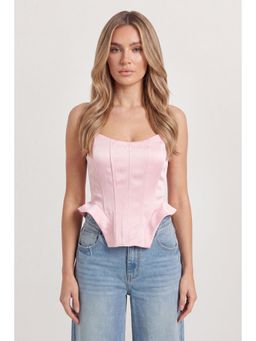 Misspap - Satin Twill Bonded Corset Top
