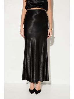 Misspap - Premium Satin Bias Puddle Maxi Skirt