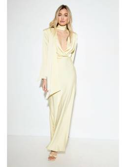 Misspap - Premium Tie Neck Maxi Dress