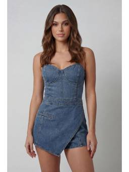 Misspap - Wrap Side Waist Sleeveless Playsuit