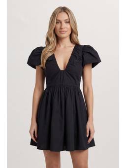 Misspap - Structured Babydoll Mini Dress